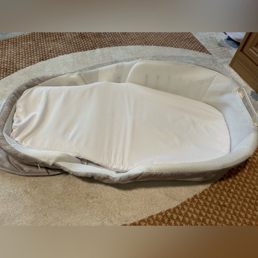 Neutral Gray Kids Lounger Nest - Breathable Mesh Infant Lounger